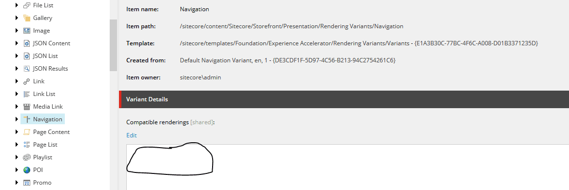 Sitecore SXA compatible rendering settings